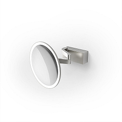 Espejo con iluminaci�n VISION R Espejo con 5 aumentos IP44, acero mate 