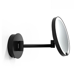 Espejo con iluminaci�n JUST LOOK PLUS WR Espejo con 7 aumentos IP20, negro mate regulable