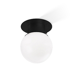 Luminaria de techo GLOBE 20 E27 IP44, negro mate 