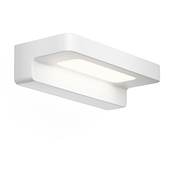 Luminaria de pared FORM 20 LED IP44, blanco mate regulable