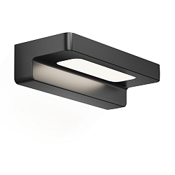 Luminaria de pared FORM 20 LED IP44, negro mate regulable
