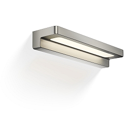 Luminaria de pared FORM 34 LED IP44, n�quel satinado regulable