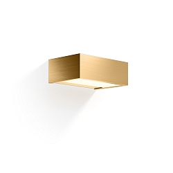 Luminaria de pared BOX 15 N LED IP44, dorado mate regulable