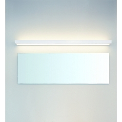 Luminaria de pared BOX 80 N LED IP44, blanco mate regulable