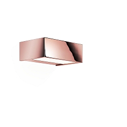 Luminaria de pared BOX 15 N LED IP44, dorado rojizo regulable