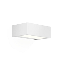 Luminaria de pared BOX 15 N LED IP44, blanco mate regulable