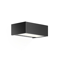 Luminaria de pared BOX 15 N LED IP44, negro mate regulable