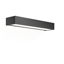 Luminaria de pared BOX 40 N LED IP44, negro mate regulable