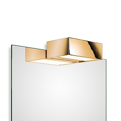 Luminaria de espejo BOX 1-15 N LED IP44, dorado regulable