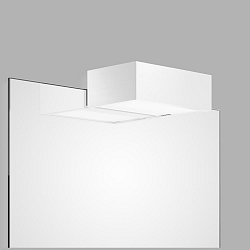 Luminaria de espejo BOX 1-15 N LED IP44, blanco mate regulable