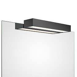 Luminaria de espejo BOX 1-40 N LED IP44, negro mate regulable
