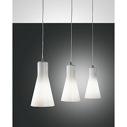 Luminaria colgante DIANA de 3 llamas, ajustable E27 IP20, cromo, n�quel satinado regulable