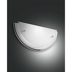 Luminaria de pared HILL semicircular E27 IP20, cromo, blanco regulable