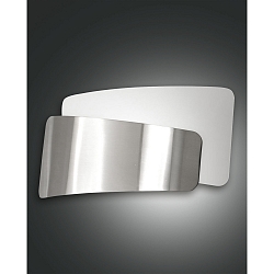 Luminaria de pared SLANE angular, indirecta E27 IP20, n�quel satinado regulable
