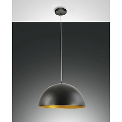 Luminaria colgante DINGLE redondo E27 IP20, negro regulable
