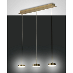 Luminaria colgante DUNK de 3 llamas IP20, lat�n regulable