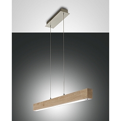 Luminaria colgante BADIA regulable, ajustable IP20, roble, satinado regulable