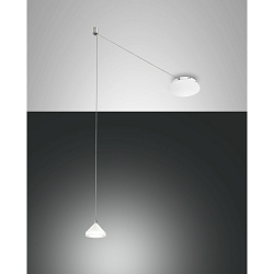 Luminaria colgante ISABELLA de 1 llama IP20, cromo, satinado, blanco regulable