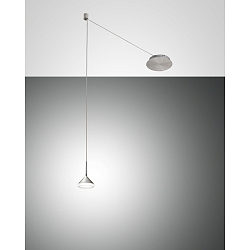 Luminaria colgante ISABELLA de 1 llama IP20, aluminio, cromo, n�quel satinado, satinado regulable