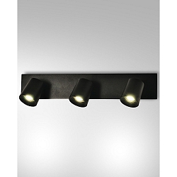 spot MODO 3 flames GU10 IP20, black 