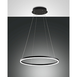 Luminaria colgante GIOTTO simple IP20, satinado, negro regulable