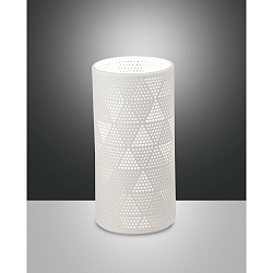 Luminaria de mesa MICOL cilíndrico, corto E27 IP20, blanco