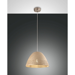 Luminaria colgante CASALE de 1 llama, ajustable E27 IP20, caqui, blanco regulable