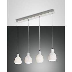 Pendant luminaire MARINA, E27, 4x 40W, IP20, white