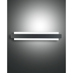 Luminaria de pared REGOLO Arriba-Abajo, indirecta IP20, satinado, negro regulable