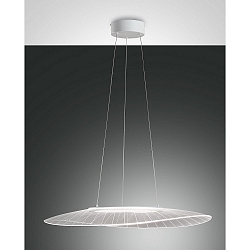Luminaria colgante VELA peque�o, oval, regulable, controlable por voz, incl. Smartluce IP20, transparente, blanco regulable