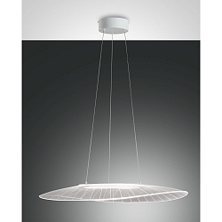 Luminaria colgante VELA grande, oval IP20, transparente, blanco regulable