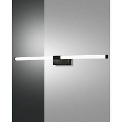 Luminaria de espejo AGO 61.5CM angular, plano, conmutable IP44, negro mate 