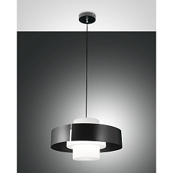 Luminaria colgante LOTO E27 IP20, negro