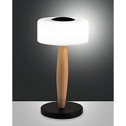 table lamp ELEA IP20, oak, black dimmable