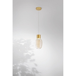 pendant luminaire LAPO 1 flame IP20, gold dimmable