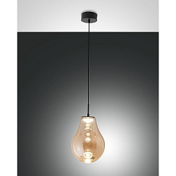 pendant luminaire NOA 1 flame IP20, black dimmable