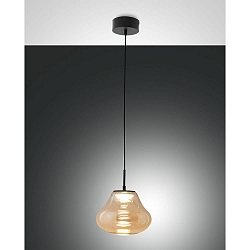 pendant luminaire DEVA 1 flame IP20, black dimmable