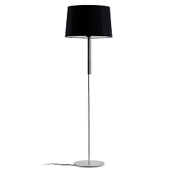 Luminaria de pedestal VOLTA E27 IP20, n�quel satinado, negro 