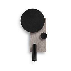 Luminaria de pared KLEE LED IP20, gris 