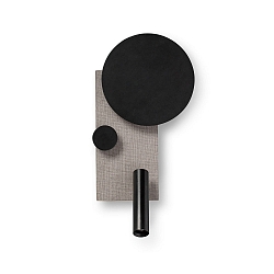 Luminaria de pared KLEE LED IP20, gris 