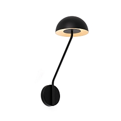 Luminaria de pared PURE LED IP20, negro mate, blanco 