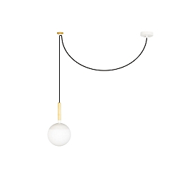 Luminaria colgante MINE PC E27 IP20, blanco mate 