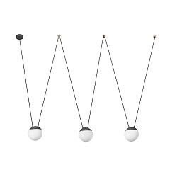 pendant luminaire MINE PC SPACE 3 flames E27 IP20, dark grey 