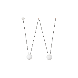 pendant luminaire MINE GLASS SPACE 2 flames E27 IP20, white matt 