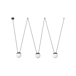 pendant luminaire MINE 3 flames E27 IP20, dark grey 