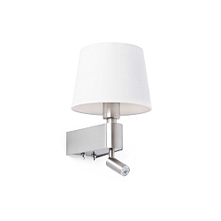 Luminaria de pared ROOM E27 IP20, n�quel satinado 