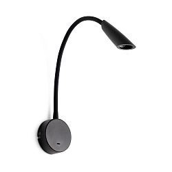 Luminaria de pared BOKEN LED IP20, negro mate 