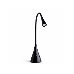 Luminaria de mesa LENA LED IP20, negro brillante 