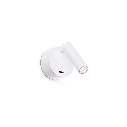 Luminaria de pared BOC LED IP20, blanco mate 