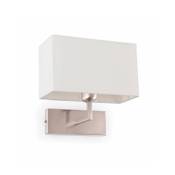Luminaria de pared RODA E27 IP20, n�quel satinado 